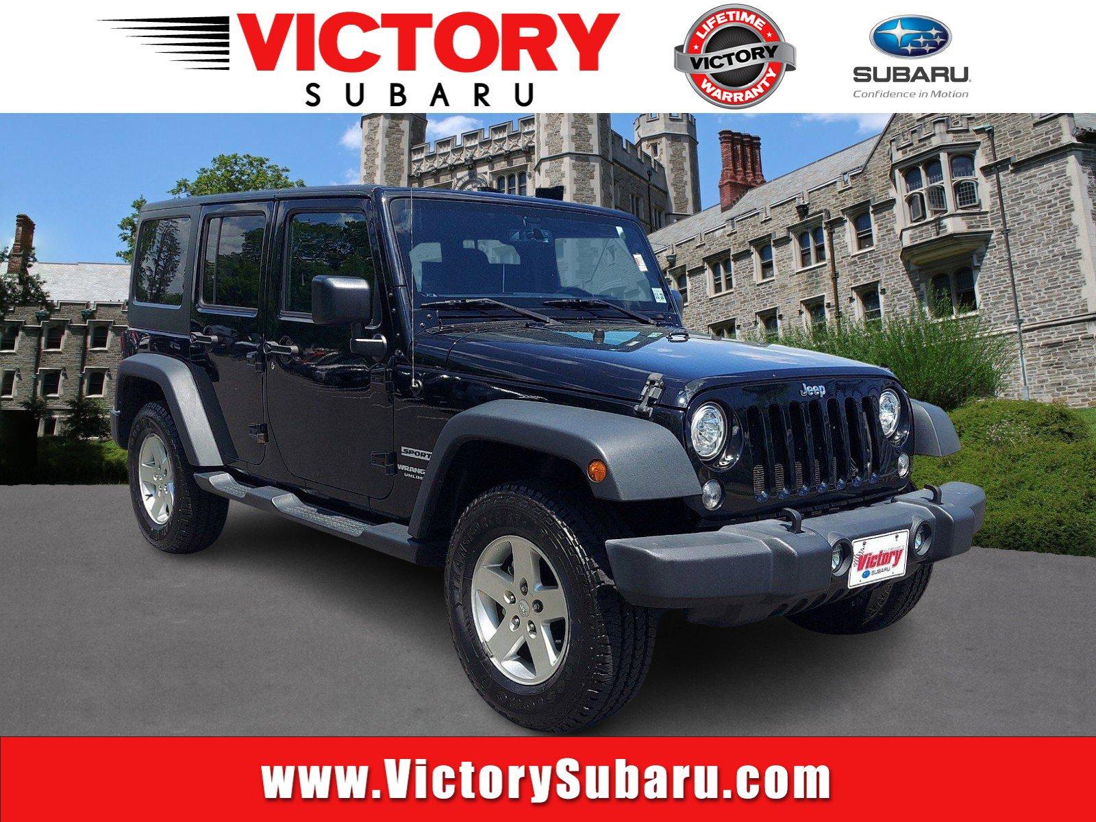 Used 2017 Jeep Wrangler Unlimited Sport for sale Sold at Victory Lotus in New Brunswick, NJ 08901 1