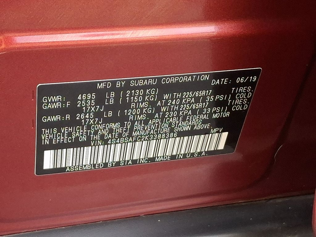 2019 Subaru Outback 2.5i Premium