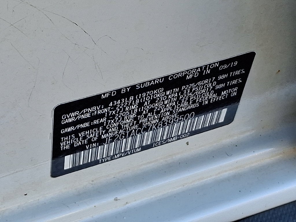 2019 Subaru Crosstrek 2.0i Premium